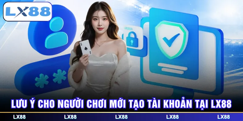 Lưu ý cho người chơi mới tạo tài khoản tại LX88